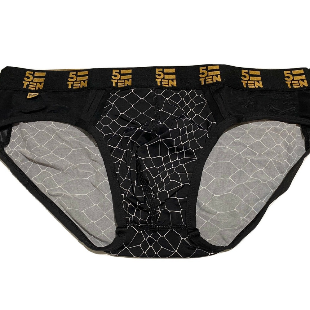5EQUALS10 (5=TEN) BLACK MAMBA MEN'S BRIEF XL